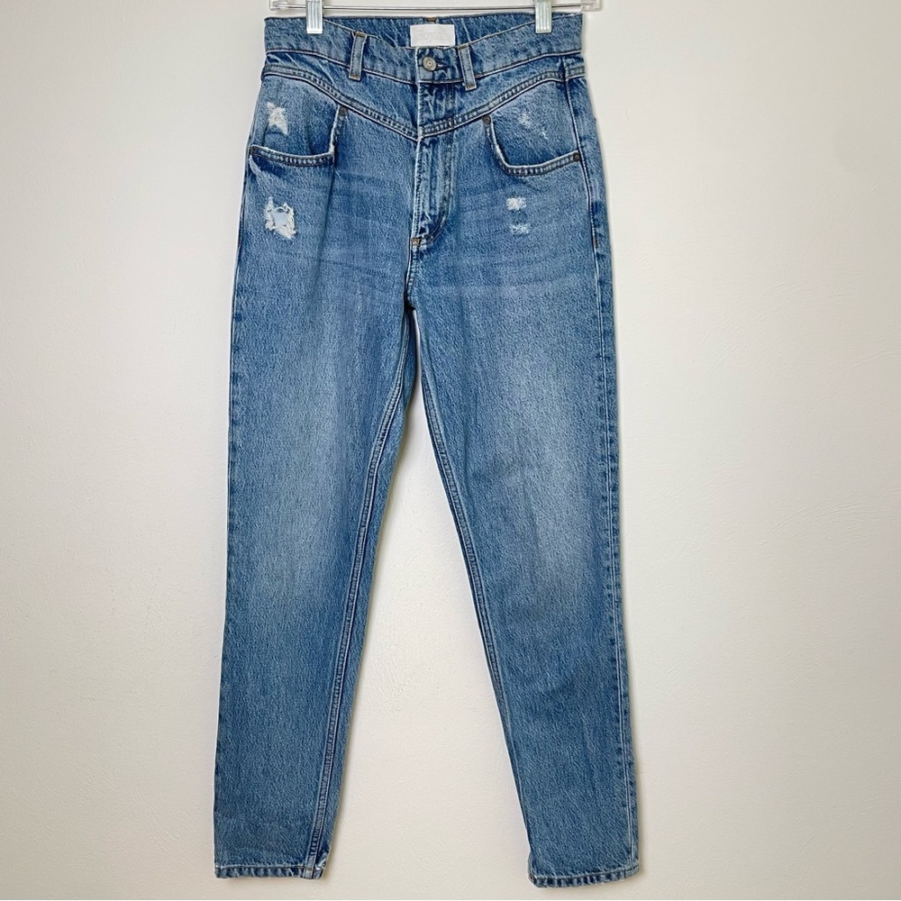 Boyish High Rise Blue Jeans - Picture 3 of 16